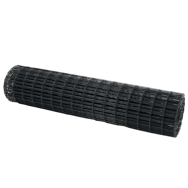 vidaXL Φράχτης Εuro Γκρι 1 x 25 m Σίδηρος με επικάλυψη PVC