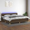 vidaXL &Kappa;&rho;&epsilon;&beta;ά&tau;&iota; Boxspring &mu;&epsilon; &Sigma;&tau;&rho;ώ&mu;&alpha; & LED &Sigma;&kappa;.&Kappa;&alpha;&phi;έ 200x200 &epsilon;&kappa; &Upsilon;&phi;&alpha;&sigma;&mu;ά&tau;&iota;&nu;&omicron;