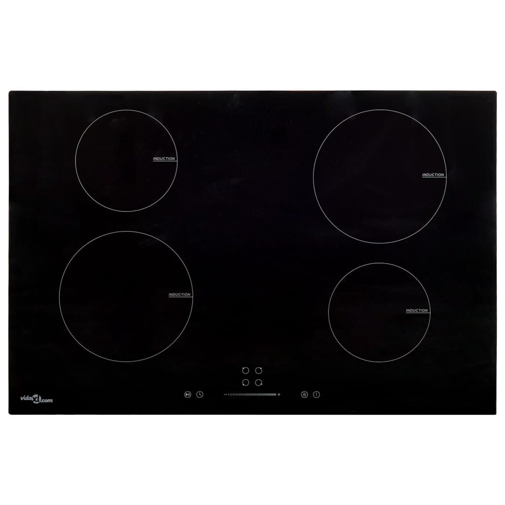 vidaXL Εστία Επαγωγική με 4 Εστίες & Πλήκτρα Αφής 77 εκ. 7000 W Γυάλινη