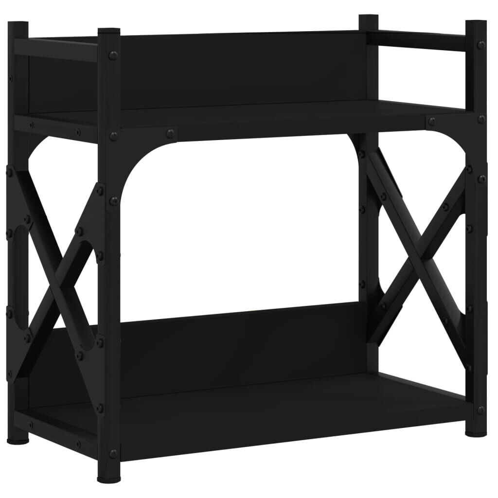 vidaXL Βάση Εκτυπωτή 2 Επιπέδων Μαύρη 40x20x40 εκ Επεξεργασμένο Ξύλο
