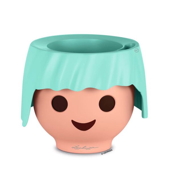 LECHUZA Γλάστρα Επιτραπέζια OJO ALL-IN-ON Πράσινο Aquamarine