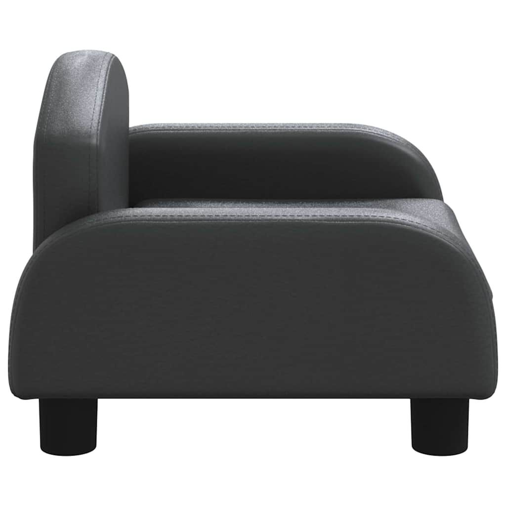 vidaXL Καναπές Παιδικός Μαύρος 50 x 40 x 30 εκ. από Συνθετικό Δέρμα