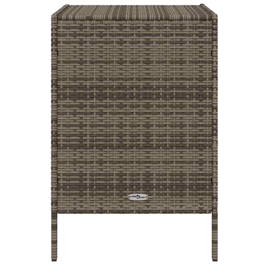 vidaXL Ντουλάπι Αποθήκευσης Κήπου Γκρι 55x59x80 εκ. Συνθετικό Ρατάν