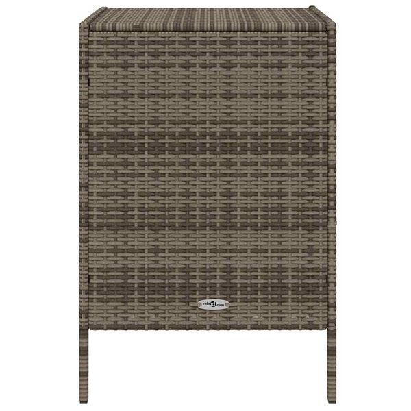 vidaXL Ντουλάπι Αποθήκευσης Κήπου Γκρι 55x59x80 εκ. Συνθετικό Ρατάν