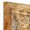 vidaXL Πάνελ Τοίχου Σκαλιστά Χειροποίητα 2Τεμ 60x60x2,5εκ Μασίφ Μάνγκο