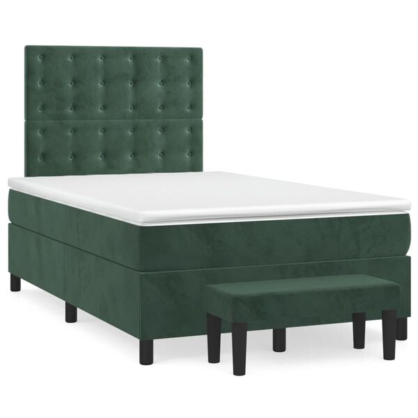 vidaXL &Kappa;&rho;&epsilon;&beta;ά&tau;&iota; Boxspring &mu;&epsilon; &Sigma;&tau;&rho;ώ&mu;&alpha; &Sigma;&kappa;&omicron;ύ&rho;&omicron; &Pi;&rho;ά&sigma;&iota;&nu;&omicron; 120x200&epsilon;&kappa;. &Beta;&epsilon;&lambda;&omicron;ύ&delta;&iota;&nu;&omicron;