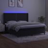 vidaXL &Kappa;&rho;&epsilon;&beta;ά&tau;&iota; Boxspring &mu;&epsilon; &Sigma;&tau;&rho;ώ&mu;&alpha; & LED &Mu;&alpha;ύ&rho;&omicron; 180x200 &epsilon;&kappa;. &Beta;&epsilon;&lambda;&omicron;ύ&delta;&iota;&nu;&omicron;