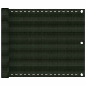 vidaXL Διαχωριστικό Βεράντας Σκούρο Πράσινο 75 x 500 εκ. από HDPE