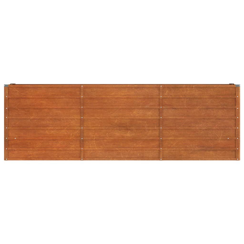 vidaXL Ζαρντινιέρα Σκουριασμένο 240x40x77 εκ. Ατσάλι Σκληρυθέν Αέρα