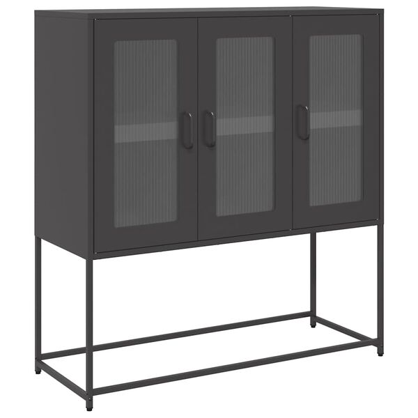 vidaXL Ντουλάπι Μαύρο 100,5x39x107 εκ. από Χάλυβα Ψυχρής Έλασης