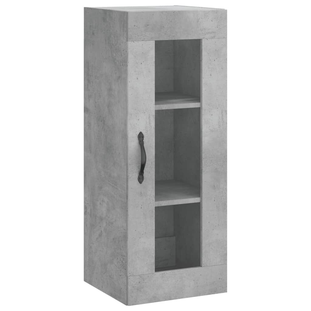 vidaXL Ντουλάπι Γκρι Σκυροδέματος 34,5x34x180 εκ. Επεξεργασμένο Ξύλο