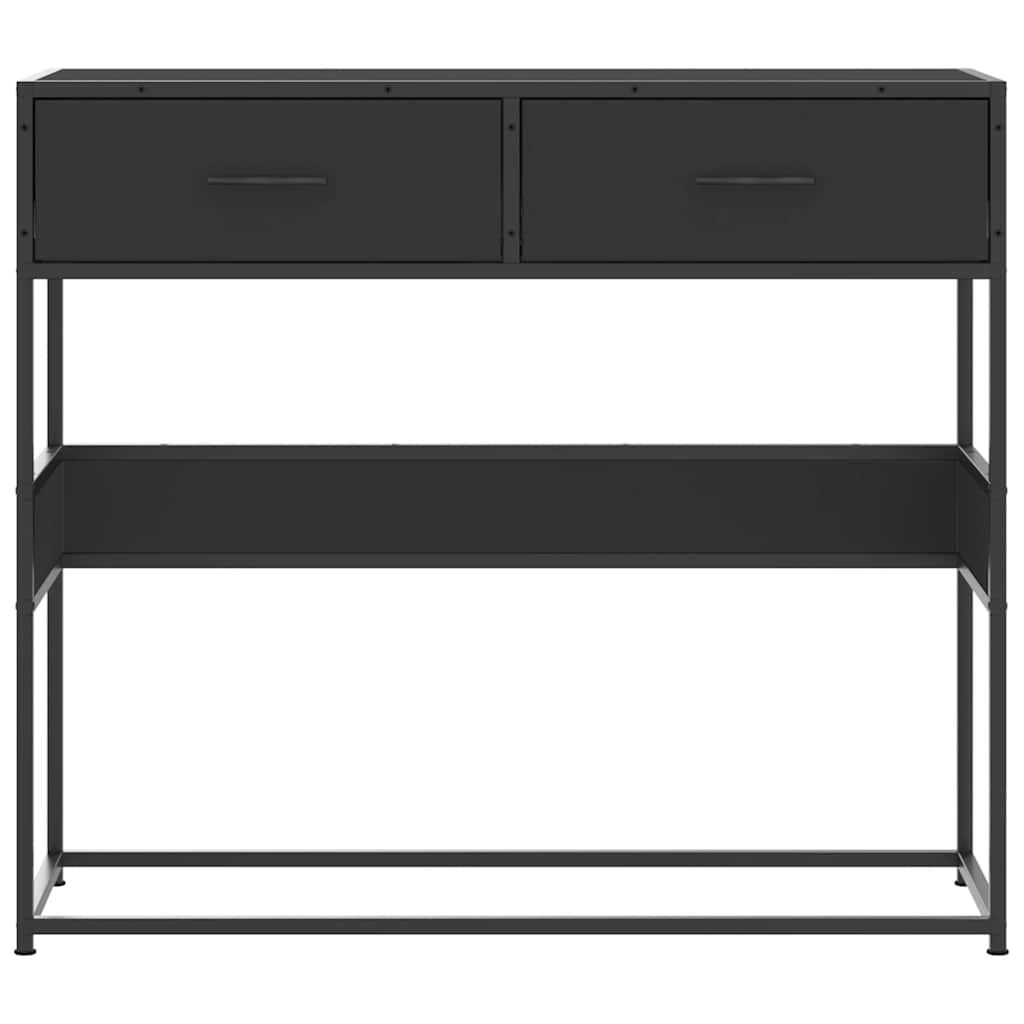 vidaXL Τραπέζι Κονσόλα Μαύρο 90x35x80 εκ. Επεξεργασμένο Ξύλο