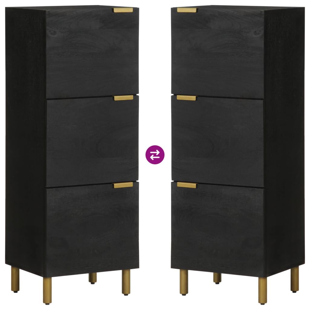 vidaXL Ντουλάπι Μαύρο 40 x 33 x 110 εκ. από Επεξεργασμένο Ξύλο