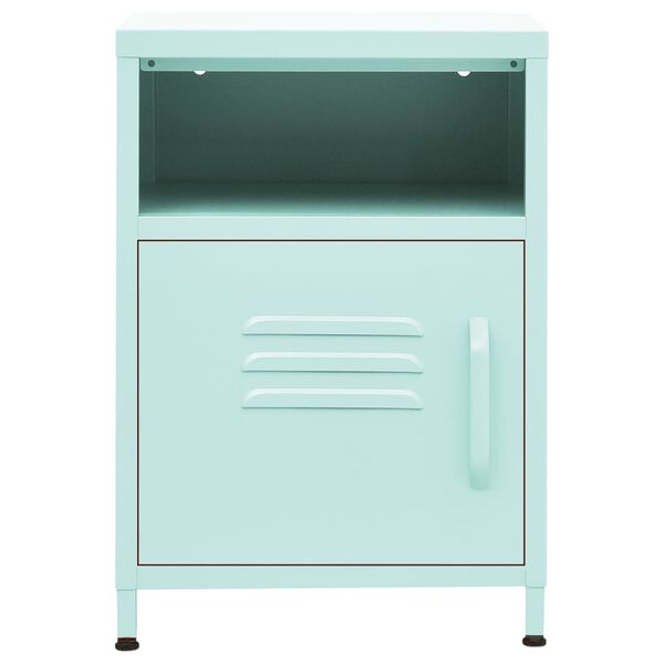 vidaXL Κομοδίνα 2 τεμ. Χρώμα Μέντας 35 x 35 x 51 εκ. Ατσάλινα