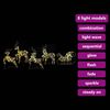 vidaXL LED Ρούντερ με 40 LED 5 pcs Χρυσό PET