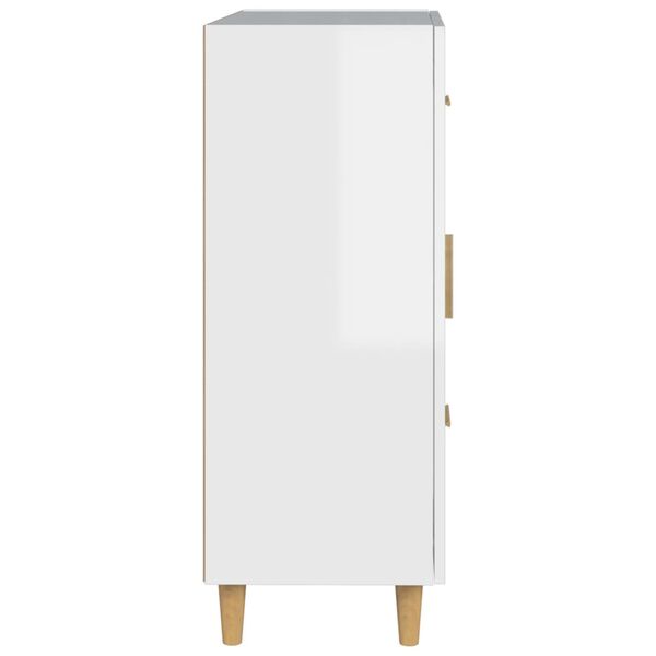 vidaXL Ντουλάπι Γυαλιστερό Λευκό 69,5x34x90 εκ. Επεξεργασμένο Ξύλο