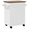 vidaXL Καροτσάκι κουζίνας BODO Λευκό και καφέ 72x45x80 cm