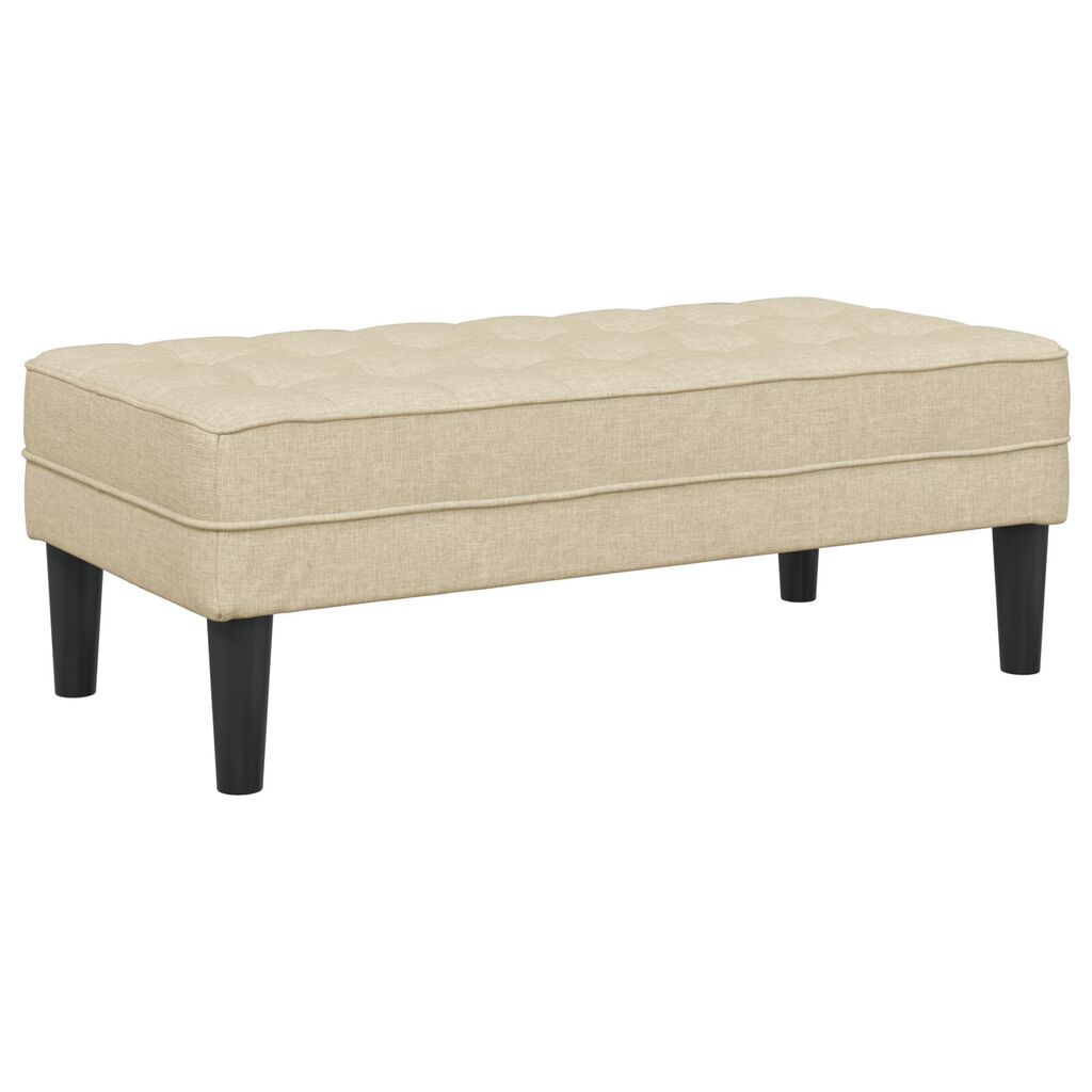 vidaXL Παγκάκι Κρεμ 113x57x39 εκ. Υφάσματος
