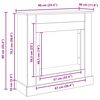 vidaXL Γύρος τζακιού Μαύρη δρυς 90x30x90 cm Κατασκευασμένο ξύλο