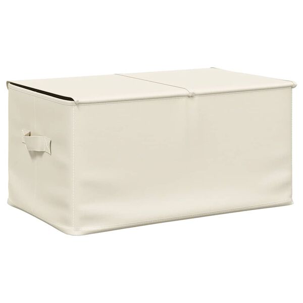 vidaXL Κουτί Αποθήκευσης Κρεμ 50 x 30 x 25 εκ. Υφασμάτινο