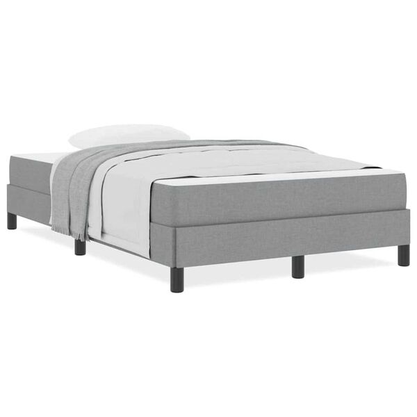 vidaXL Κρεβάτι με ελατήρια Άλλο Ανοιχτό γκρι 120 x 190 cm ύφασμα