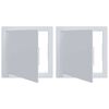 vidaXL Πίνακες Πρόσβασης 2 pcs Λευκό 15 x 15 x 2 εκ. ΑΒΣ Πλαστικό
