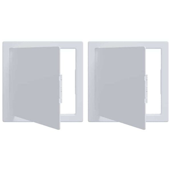 vidaXL Πίνακες Πρόσβασης 2 pcs Λευκό 15 x 15 x 2 εκ. ΑΒΣ Πλαστικό