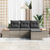 vidaXL με μαξιλάρι Ρυθμιζόμενος 4 pcs Γκρι 239 x 117 x 37 εκ