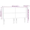 vidaXL Κεφαλάρι Κρεβατιού LED Σκούρο Καφέ 163x16x118/128εκ. Υφασμάτινο