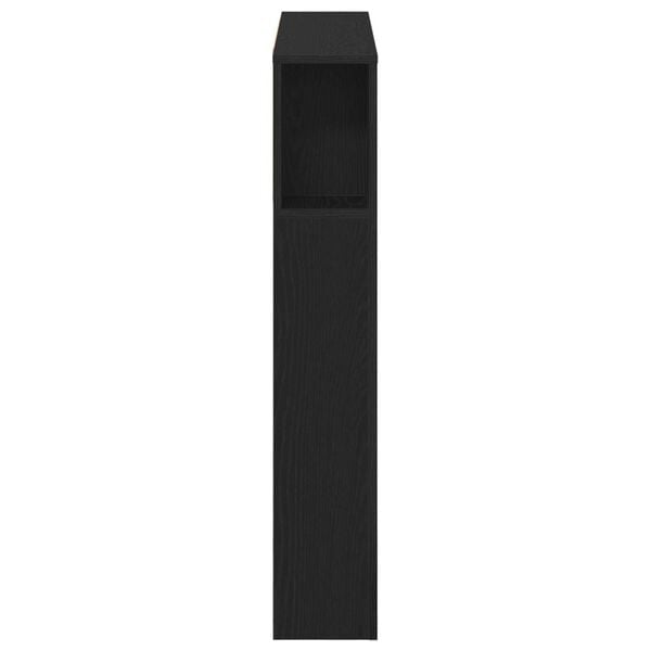 vidaXL Κεφαλάκι Κρεβατιού Μαύρο Δρυς - 160x19x104.5 εκ. Κατασκευασμένο από Επεξεργασμένο Ξύλο