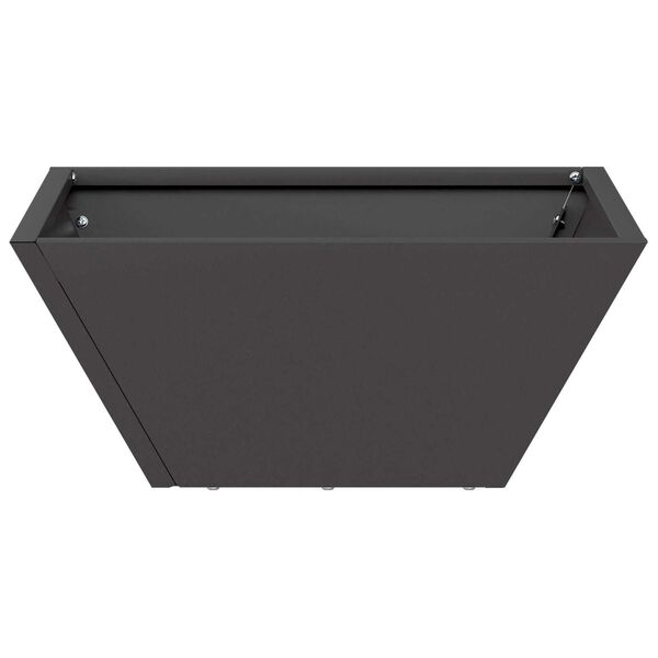 vidaXL Γλάστρα Κήπου Μαύρο 35 x 35 x 15 εκ. Ατσάλι