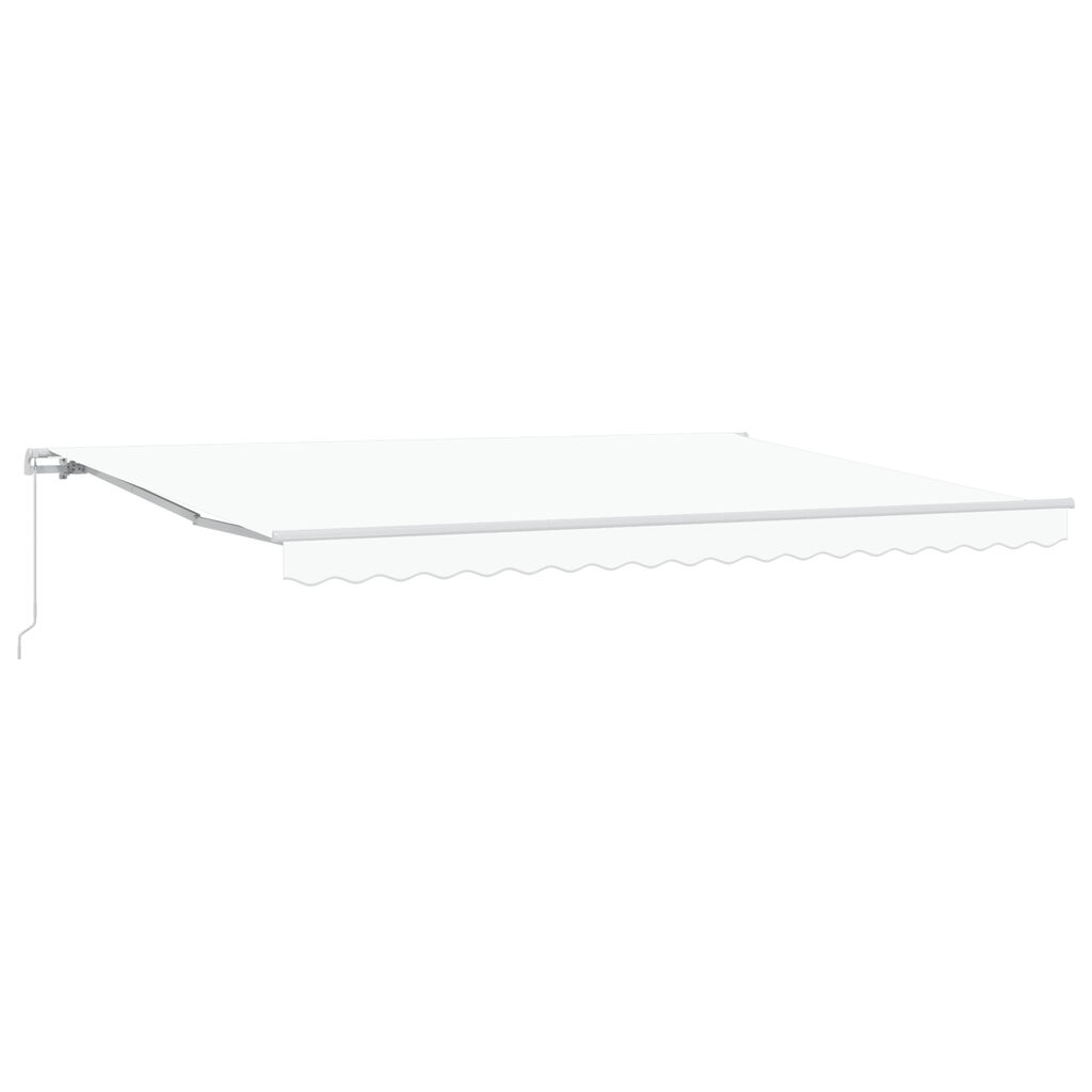 vidaXL Χειροκίνητη Ανασυρόμενη Τέντα Λευκή 450x300 cm