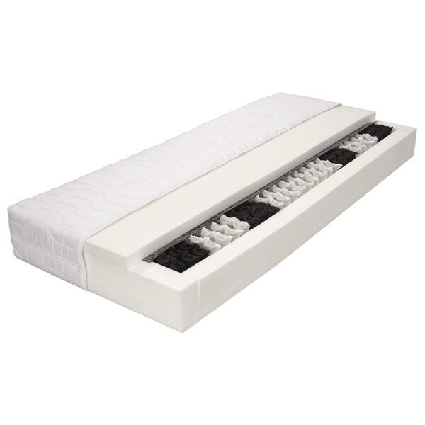 vidaXL Στρώμα με 7 Ζώνες Ανεξάρτητα Ελατήρια 120x200 εκ. / 20 εκ. H2