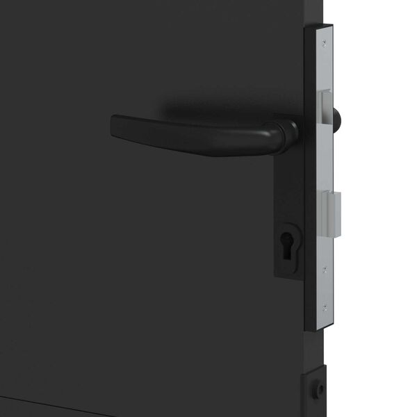 vidaXL Πύλη Κήπου Μαύρο 105 x 175 cm Ατσάλι με Επικάλυψη Πούδρας