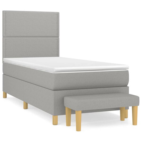 vidaXL &Kappa;&rho;&epsilon;&beta;ά&tau;&iota; Boxspring &mu;&epsilon; &Sigma;&tau;&rho;ώ&mu;&alpha; &Alpha;&nu;&omicron;&iota;&chi;&tau;ό &Gamma;&kappa;&rho;&iota; 90x200 &epsilon;&kappa;. &Upsilon;&phi;&alpha;&sigma;&mu;ά&tau;&iota;&nu;&omicron;