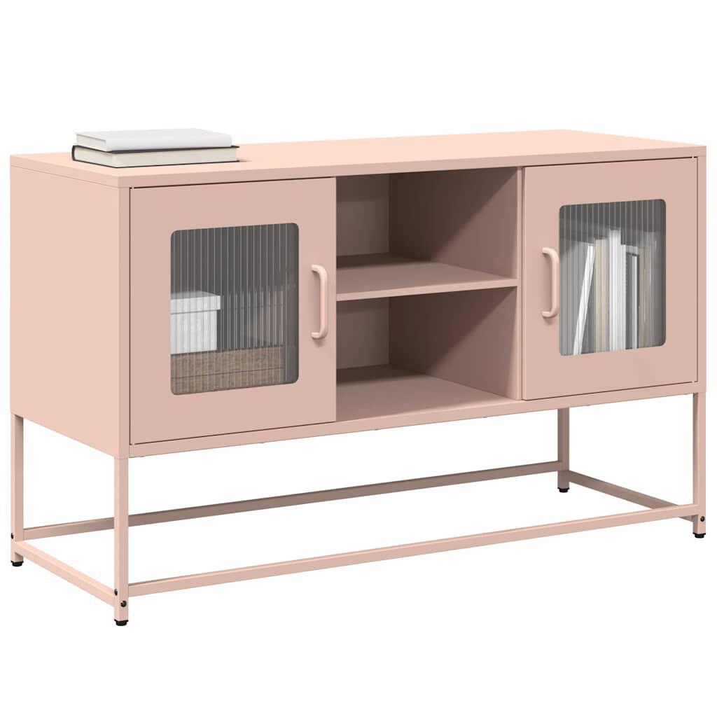 vidaXL Έπιπλο Τηλεόρασης Ροζ 100,5x39x60,5 εκ. από Ατσάλι