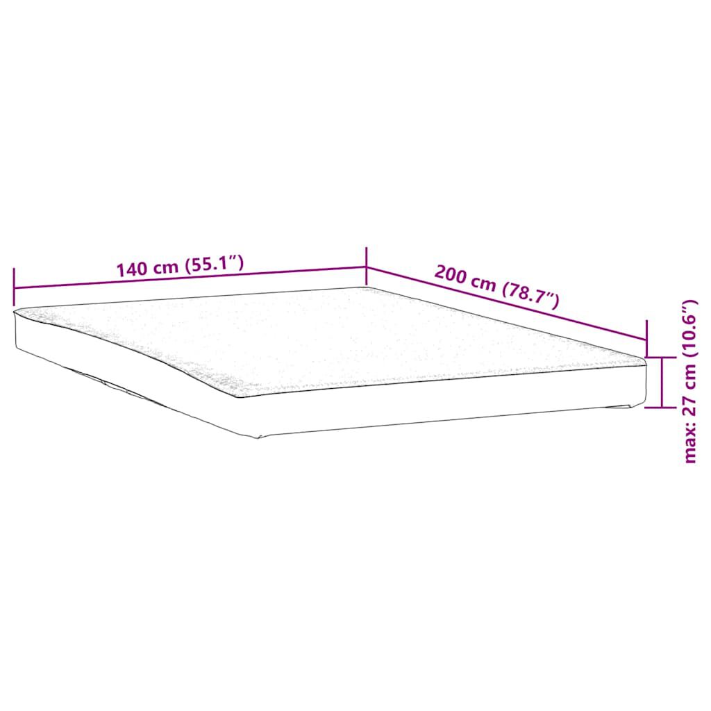 vidaXL Προστατευτικό στρώματος Λευκό 140x200 εκ. Αδιάβροχο