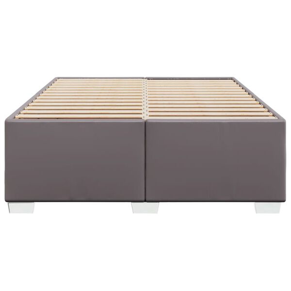 vidaXL Πλαίσιο Κρεβατιού Γκρι 160x200 εκ. από Συνθετικό Δέρμα