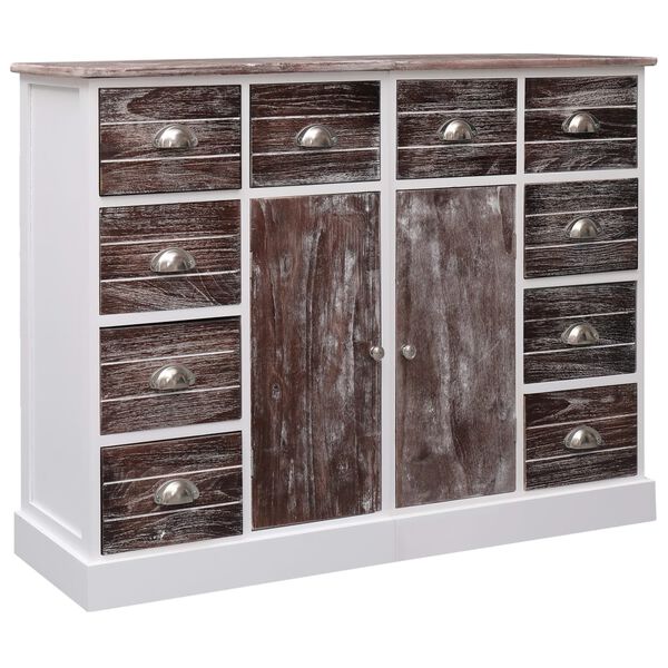 vidaXL Ντουλάπι με 10 Συρτάρια Καφέ 113 x 30 x 79 εκ. από Ξύλο