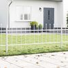 vidaXL Φράχτης Κήπου Λευκό 3.4 x 0.6 μ Ατσάλι με Επικάλυψη Πούδρας