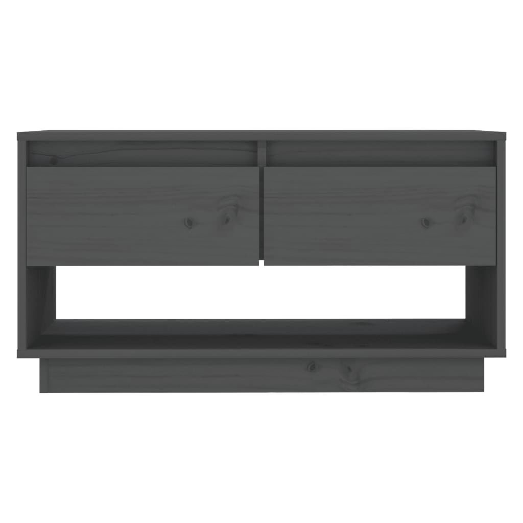 vidaXL Έπιπλο Τηλεόρασης Γκρι 74 x 34 x 40 εκ. από Μασίφ Ξύλο Πεύκου