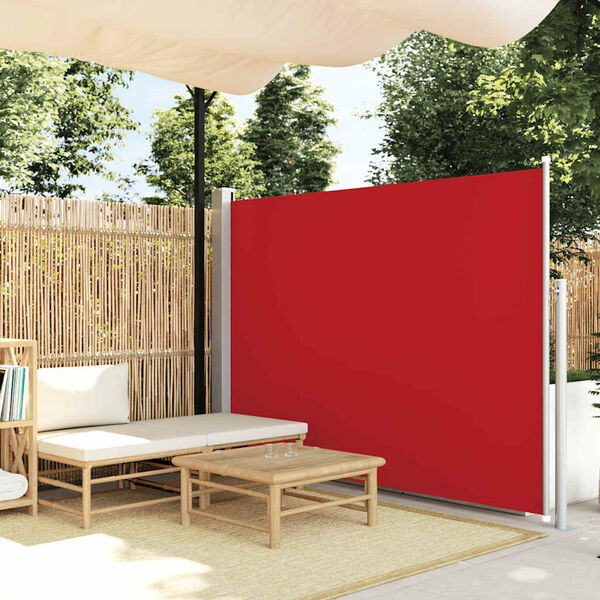 vidaXL Σκίαστρο Πλαϊνό Συρόμενο Κόκκινο 160 x 500 εκ.