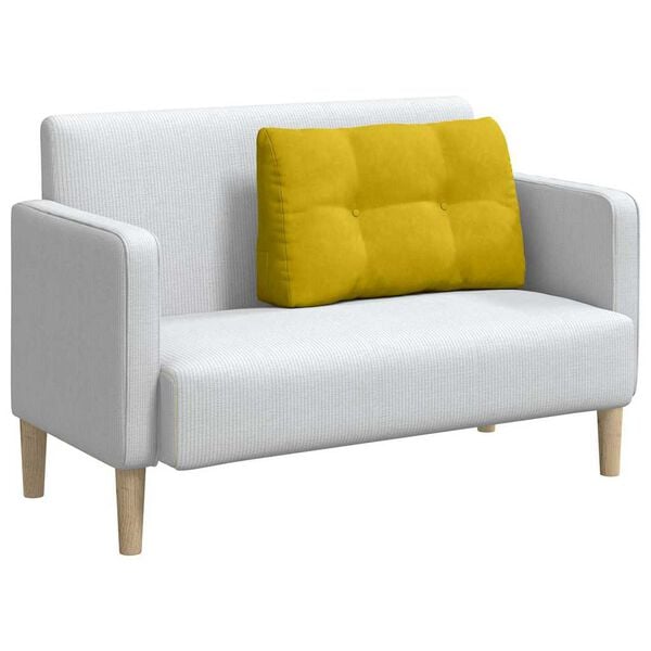 vidaXL Μαξιλάρι Πλάτης Κίτρινο 80 x 24 x 50 εκ Βελούδο