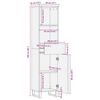 vidaXL Ντουλάπι Μπάνιου Μαύρο 38 x 33 x 160 εκ. από Μασίφ Ξύλο Μάνγκο