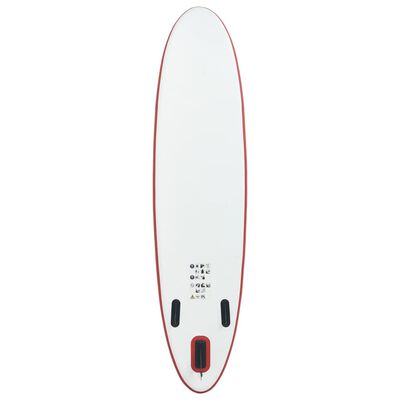 vidaXL Σετ Σανίδας Stand Up Paddle / Surf Φουσκωτό Κόκκινο και Λευκό
