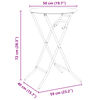 vidaXL Τραπέζι Κήπου Λευκό 50 x 50 x 72 cm Ατσάλι