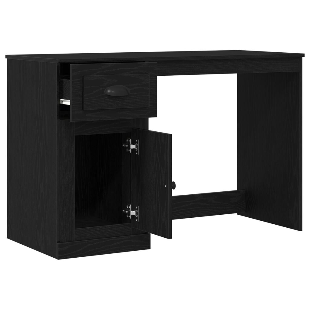 vidaXL Γραφείο Μαύρη δρυς 50 x 115 x 75 εκ. Επεξεργασμένο ξύλο