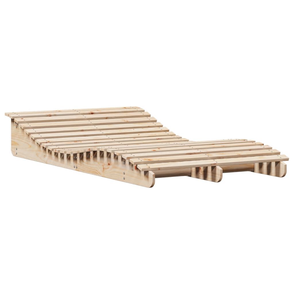 vidaXL Ξαπλώστρα 205x1100x31,5 εκ. από Μασίφ Ξύλο Πεύκου