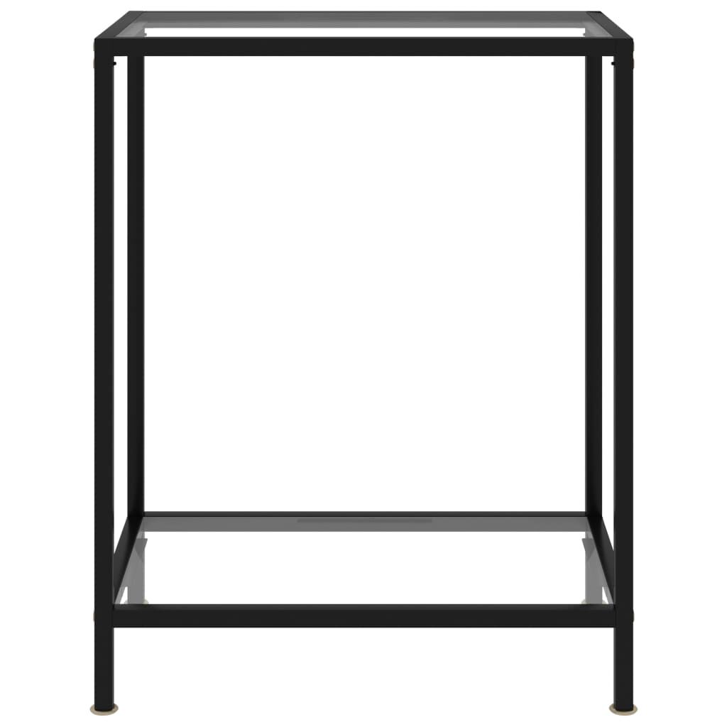 vidaXL Τραπέζι Κονσόλα Διαφανές 60 x 35 x 75 εκ. από Ψημένο Γυαλί