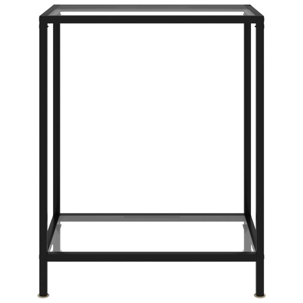 vidaXL Τραπέζι Κονσόλα Διαφανές 60 x 35 x 75 εκ. από Ψημένο Γυαλί